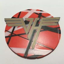 van halen logo coaster 3d printing model - threeding guitar music vanhalen eddie evh shredding 3d print model - Mito3D