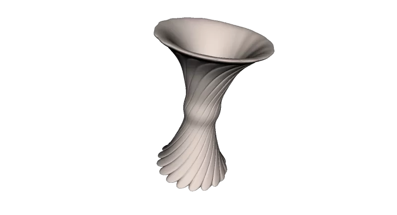 vaso 3d impressão modelo trio decoração flor rei flores interior vasos torcido 3D print model - Mito3D