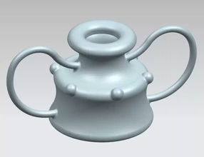vaso 3d stampa modello treding arte tazza 3d print model - Mito3D