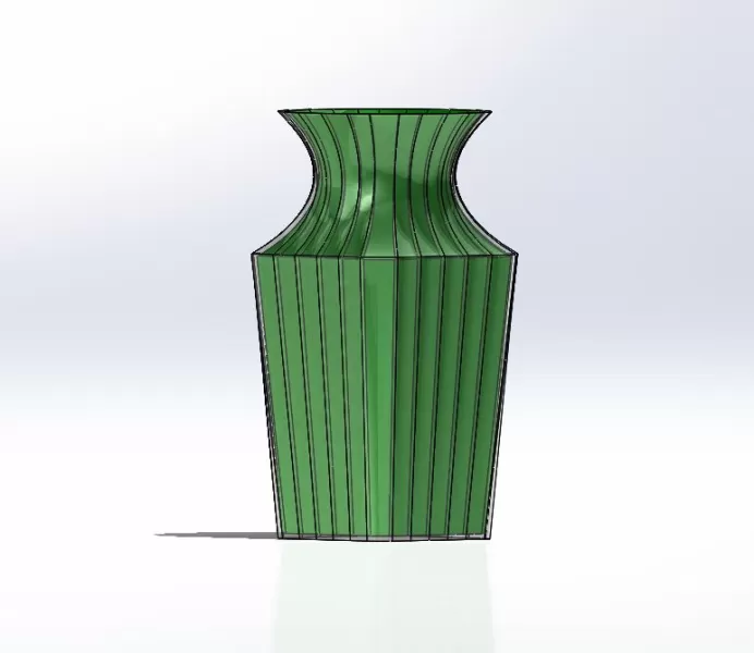 vase charme 3d impression modèle trio fleur tasse stylo décor liquide belle porte plume baiser 3D print model - Mito3D