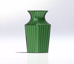 vase charme 3d impression modèle trio fleur tasse stylo décor liquide belle porte plume baiser 3d print model - Mito3D