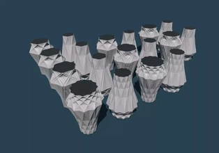 vase diakon 3d printing model - threeding decoratioon vases deco flowervase objects vase3dprint 3d print model - Mito3D