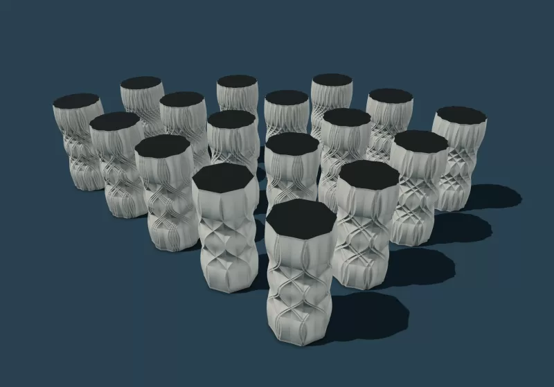 Vase Diamant v2 3d Drucken Modell dreiding Vasen Blumenvase drucken vase3dprint 3D print model - Mito3D