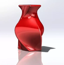 vazo yüzgeç 3d baskı model üçleme çiçek Fincan dolma kalem dekor sıvı Kalemlik öpücük 3d print model - Mito3D