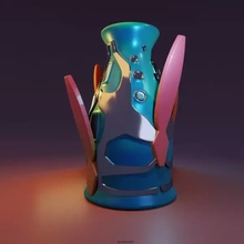vase poignées 3d impression modèle trio art sculpture décor 3d print model - Mito3D
