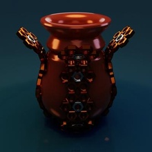 vase nuts art decor sculpture 3d print model - Mito3D