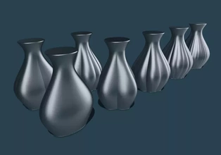 Vase Oval 3d Drucken Modell dreiding Dekoration Vasen Blumenvase drucken vase3dprint 3d print model - Mito3D
