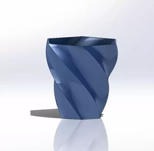 vaso torção 3d impressão modelo trio flor copo caneta decoração líquido lindo porta canetas beijo 3d print model - Mito3D