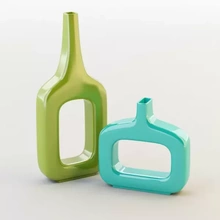 vasos conjunto 3d impressão modelo trio vaso decorativo Projeto moderno designer interior print printing deco imprimível arte 3d print model - Mito3D