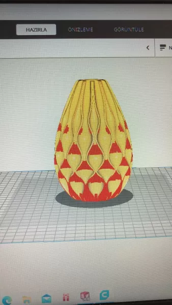 vazo 3d baskı model üçleme 3D print model - Mito3D