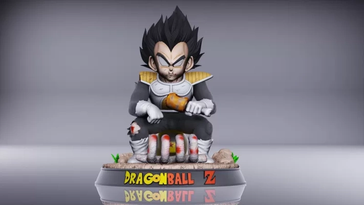 végéta nomk 3d impression modèle trio mots clés dragon ball goku frise nak 3d print model - Mito3D