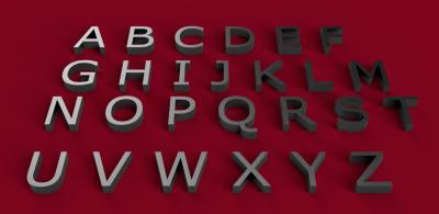 verdana font uppercase 3d letters stl file toys games & hobby 3D printing model, file, printable design, print, 3dletter, 3dletters, type, decoration, words, other, gadgets, agency, fonts, language, sign, symbol, letter, stlfile, 3dmodel, 3dprint, alphabet, letters, font, text 3d print model - Mito3D