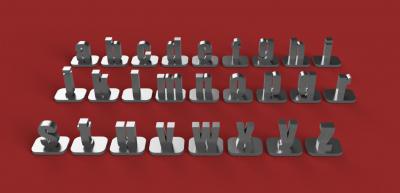 vertical-1 lowercase 3d letters stl file other things 3D printing model, file, printable design, print, 3dletter, 3dletters, type, decoration, words, other, gadgets, agency, fonts, language, sign, symbol, letter, stlfile, 3dmodel, 3dprint, alphabet, letters, font, text 3d print model - Mito3D