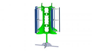 verticale asse vento turbina 3d print model - Mito3D