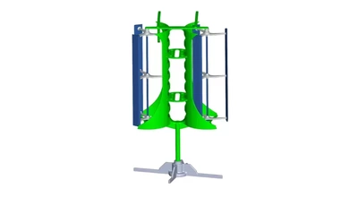 verticale asse vento turbina 3d stampa modello treding 3d print model - Mito3D