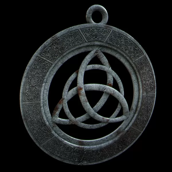 viking triquetra pendant 3d print model printing - threeding decoration silver jewelry ancient medieval warrior necklace fantasy decor jewellery sweden ornament norway gold nordic celtic skyrim 3D print model - Mito3D