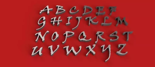 viner font 3d lettere stl file stampa modello treding passatempo cartello alfabeto 3dmodel 3dprint gadget decorazioni testo linguaggio 3dletters genere caratteri scritte 3d print model - Mito3D