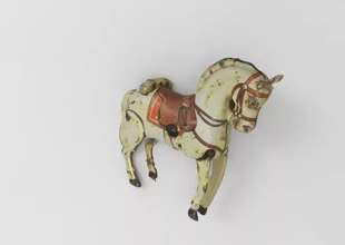 vintage horse metal toy 3d printing model - threeding art design history 3d print model - Mito3D