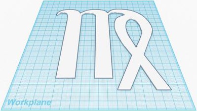 virgo zodiac symbol file other things 3D printing model, file, printable design, 3d print, Virgo, Zodiac, Symbol, File, Horoscope, Star Sign, Sun Sign 3d print model - Mito3D