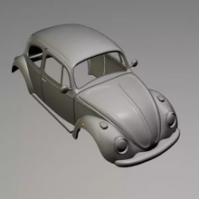 volkswagen scarabée 1st gen 3d impression modèle trio véhicule 3d print model - Mito3D