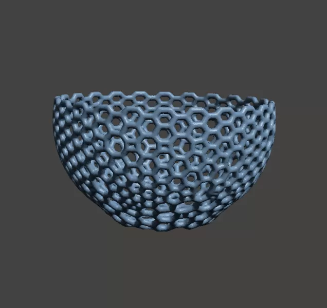 voronoi cuenco 3d impresión modelo trío 3D print model - Mito3D