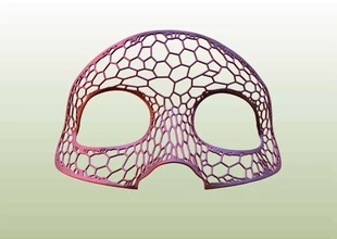 voronoi style masque 3d impression modèle trio bouclier visage print treillis 3d print model - Mito3D