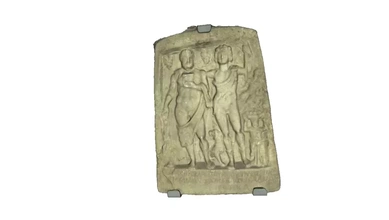votive relief heracles dionysus 3d printing model - threeding 3d print model - Mito3D