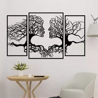 duvar Sanat ağaç çift şekil 3d baskı model dekor tasarım dekorasyon 3d print model - Mito3D