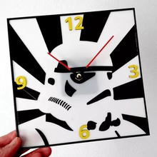 parede relógio Estrela guerras 3d impressão modelo trio estêncil reloj 3dlito aparado darth Vader 3d print model - Mito3D