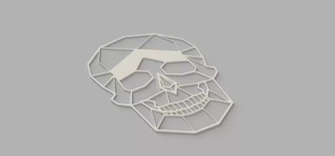 mur crâne voronoi 3d impression modèle trio 3d print model - Mito3D