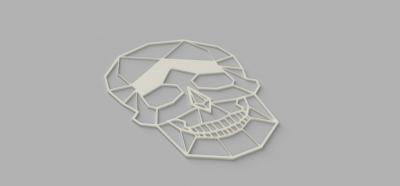 wall skull voronoi art 3D printing model, file, printable design, 3d print, skull, voronoi, 3d print model - Mito3D