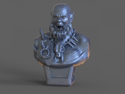 Warcraft ork büst oyuncaklar oyunlar hobi 3D baskı model dosya yazdırılabilir tasarım 3d Yazdır warcraft bust orge orc statue 3D print model - Mito3D