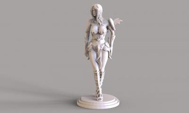 warrior girl art 3D printing model, file, printable design, 3d print, warrior,woman,girl,sword,shield,sculpture 3d print model - Mito3D
