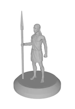 guerrero lanza 3d impresión modelo trío 3d print model - Mito3D