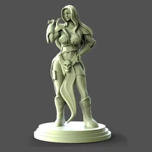 guerrier femme 3d impression modèle trio statue épée médiéval sexy belle 3d print model - Mito3D
