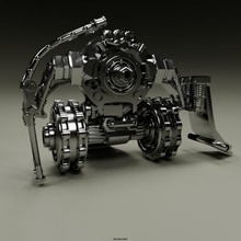 Wachhund Roboter Kunst Dekor Skulptur Spielzeug 3d print model - Mito3D