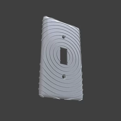 waves switch cover 3d printing model - threeding tags art decoration light home household furniture decor plate wallpaper lightning 3d print model - Mito3D