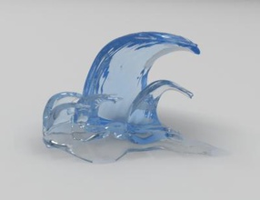 waves art 3D printing model, file, printable design, 3d print, waves, sea, decoration, water, free 3d print model - Mito3D