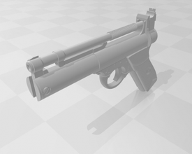 webley premier air pistol model e toys games & hobby 3D printing model, file, printable design, 3d print, Webley Premier Air Pistol Model E 3d print model - Mito3D