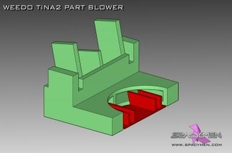 weedo tina2 enfriador v2 herramientas máquinas 3d impresora partes cortar tajos 3d print model - Mito3D
