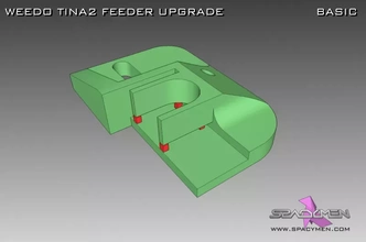 weedo tina2 alimentatore aggiornamento base 3d stampa modello treding printer hack 3d print model - Mito3D