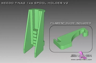 Weedo tina2 bobine titulaire soutien v2 3d impression modèle trio 3d print model - Mito3D