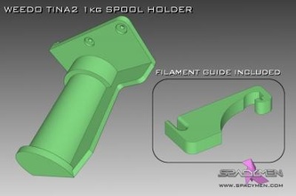 weedo tina2 spool holder tools & machines 3d printer parts hack 3d print model - Mito3D