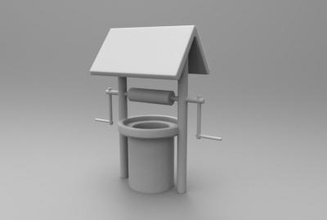 well home office & garden 3D printing model, file, printable design, 3d print, well, garden, architecture, whater 3d print model - Mito3D