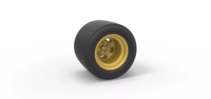 roda asfalto modificado estoque carro versão 2 escala 1 25 3d impressão modelo brinquedo imprimível pneu corrida diecast 3d print model - Mito3D