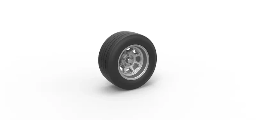 rueda asfalto modificado valores coche vehiculo versión 3 escala 1 25 3d impresión modelo trío etiquetas juguete imprimible carreras fundido presión escamoso pavimento modificados asfaltomodificado 3d print model - Mito3D