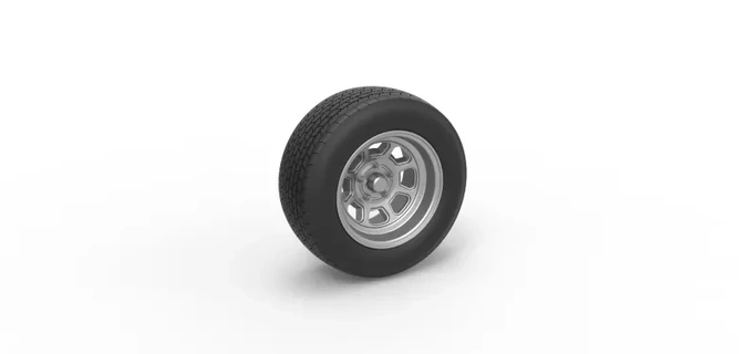 roda sujeira modificado estoque carro v1 escala 1 25 3d impressão modelo brinquedo imprimível pneu corrida diecast sujo 3d print model - Mito3D