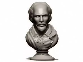 william shakespeare bust 3d printing model - threeding sculpture statue man stone historical 3d print model - Mito3D