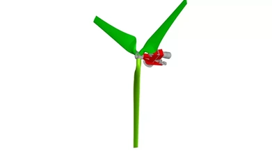 wind turbine 3d printing model - threeding 6 kw gear box 3d print model - Mito3D