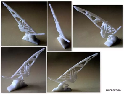 windsurf jump 3d printing model sea waves 3d print model - Mito3D